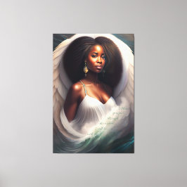 With You African American Angel聖なる書物、 経典 キャンバスプリント