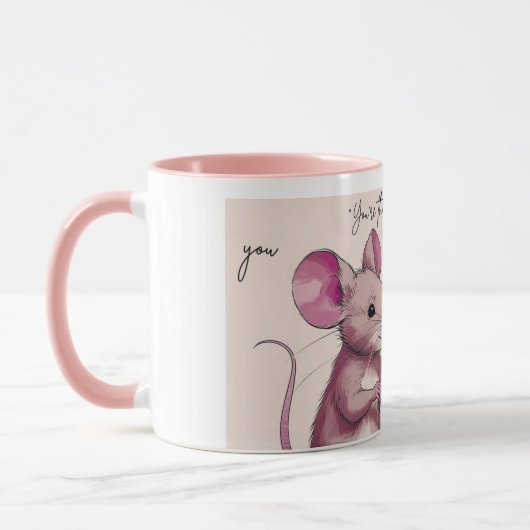 "With You, Every Day Feels Like Girlfriend Day 🐭 マグカップ (左)