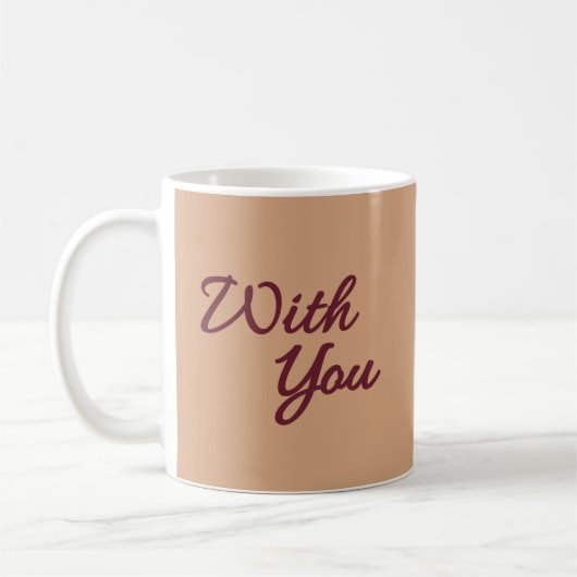 With You – Romantic Minimal Couple Illustration コーヒーマグカップ (左)