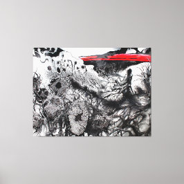 Withering Fields of the Crimson Dusk キャンバスプリント