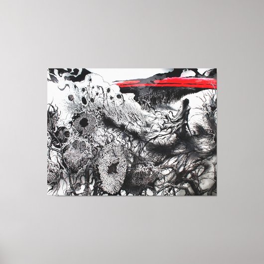 Withering Fields of the Crimson Dusk キャンバスプリント (正面)