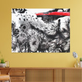 Withering Fields of the Crimson Dusk キャンバスプリント (インサイチュ (リビング))