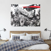 Withering Fields of the Crimson Dusk キャンバスプリント (インサイチュ (寝室))