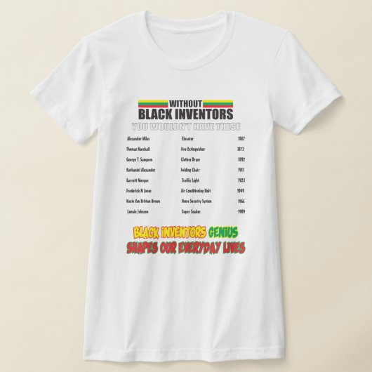 Without Black Inventors T-Shirt Tシャツ (レイダウン)