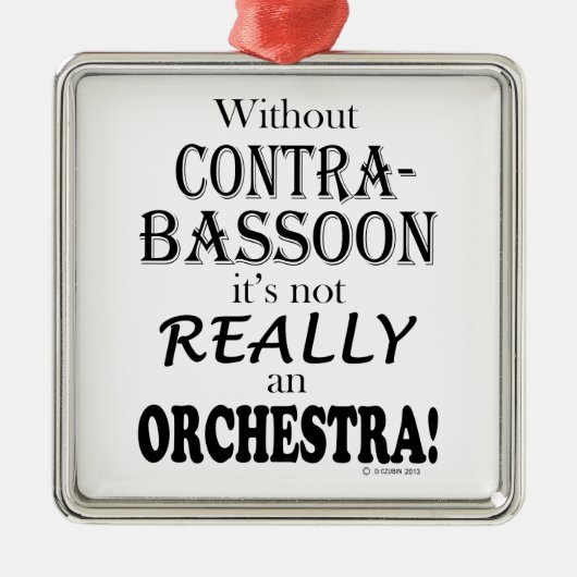 Without Contrabassoon – オーケストラ メタルオーナメント (正面)