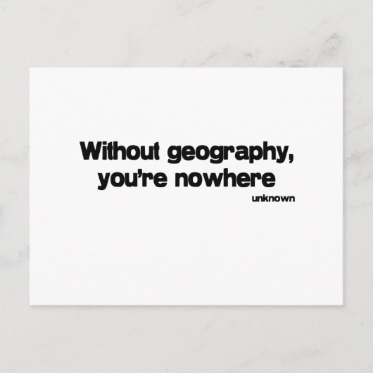 Without Geography引用文 ポストカード (正面)