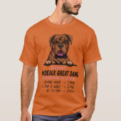 Without Great Dane everything is stupid dog friend Tシャツ (正面)