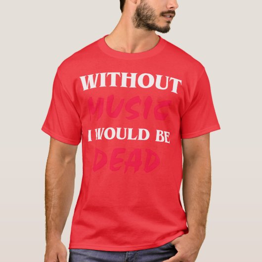 Without music red teted boy tシャツ (正面)
