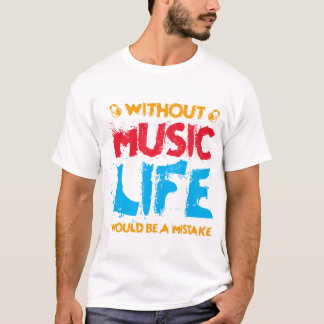 Without Music T-Shirtデザイン-235-320-01 Tシャツ