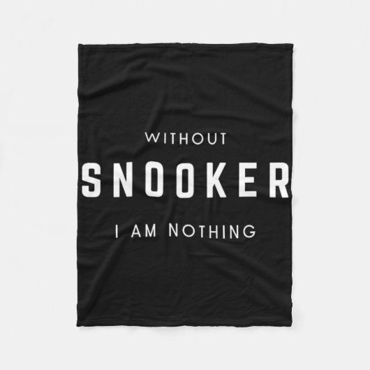 Without Snooker I Am Nothing - Minimalist Billiard フリースブランケット (正面)