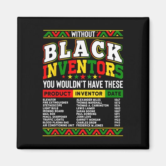 Without The Black Inventors You Wouldn't Have That マグネット (正面)