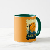 Without Work Nothing Is Sustained Labor Day Worker マグカップ (正面右)