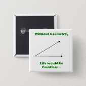 Withouthの幾何学、生命は無意味です 缶バッジ (正面&裏面)