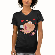 WithThreeの赤いハートを飛ばしているキューピッドのブタ