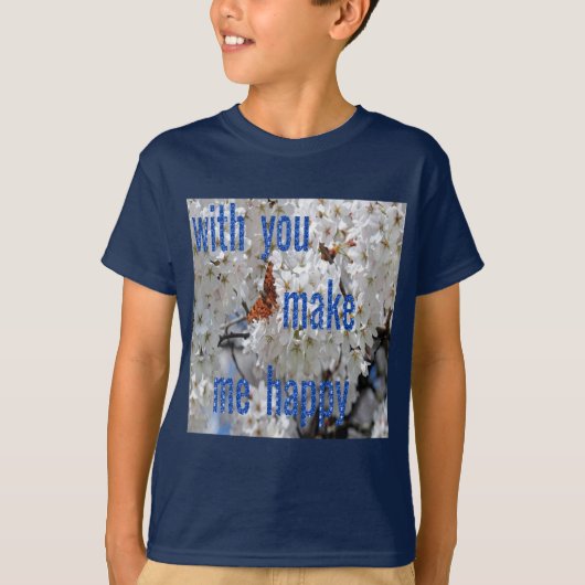 withyou make me happy "kids t shirt" tシャツ (正面)