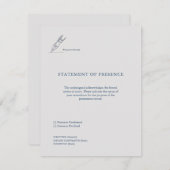 Witness Pen- Marriage Union Response Card 出欠カード (正面/裏面)