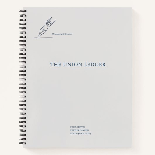 Witness pen- Minimalist Marriage Union Notebook ノートブック (正面)
