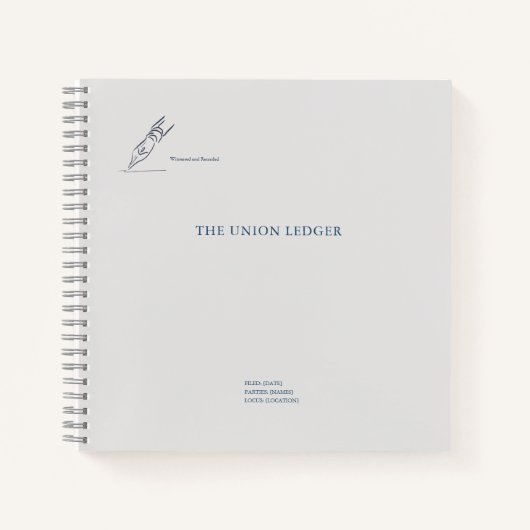 Witness pen- Minimalist Marriage Union Notebook ノートブック (正面)