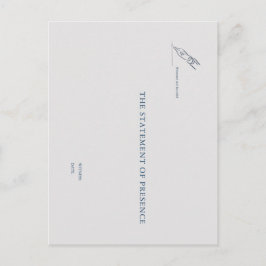 Witness Pen- Minimalist Marriage Witness Card ポストカード