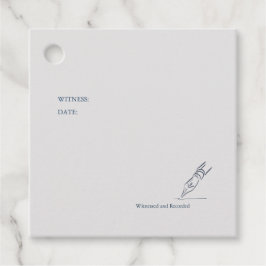 Witness Pen- Minimalist Wedding フェイバータグ
