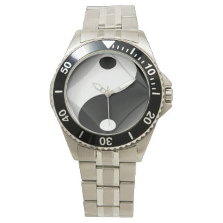 Witte Stalen Yin Yang Horloge van N.A. 腕時計