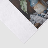 Witte zonnebloem in vaas decoupage tissue papier 薄葉紙 (詳細)