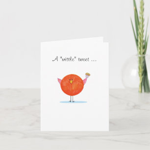 "Wittle"のさえずりのnotecard カード