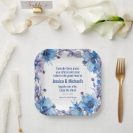 💍 Witty 💍コーンフラワーズラベンダーエレガンス ペーパープレート