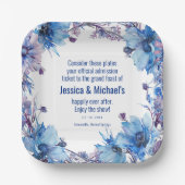 💍 Witty 💍コーンフラワーズラベンダーエレガンス ペーパープレート (正面)