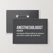 Witty Anesthesiologist Definition 缶バッジ (正面/裏面)