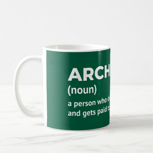 Witty Architect定義マグ コーヒーマグカップ (左)