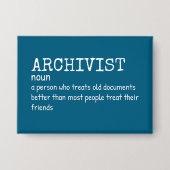 Witty Archivist Definition Button 缶バッジ (正面)