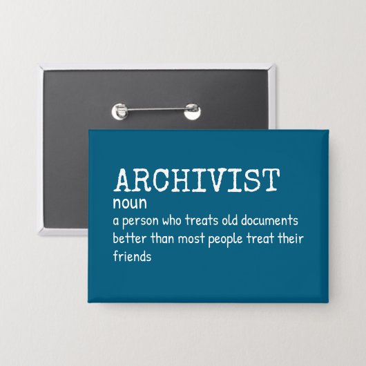 Witty Archivist Definition Button 缶バッジ (正面/裏面)