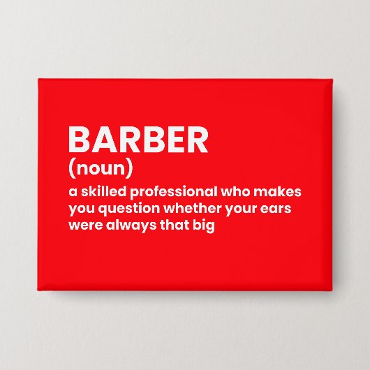 Witty Barber Definition 缶バッジ (正面)