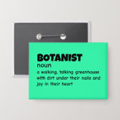 Witty Botany Expert Definition 缶バッジ (正面/裏面)