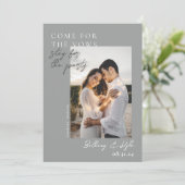 Witty Gray Photo Save The Date招待状 招待状 (スタンド正面)