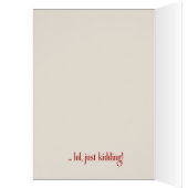 Witty Holiday Card "This Card Is My Present" (内側 (左))