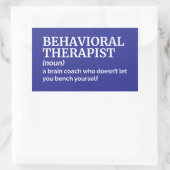 Witty Job Definition – Behavioral Therapist 長方形シール (バッグ)