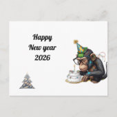 Witty New Year Greeting Card ポストカード (正面)