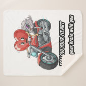 witty relationship quote gift heart riding bike シェルパブランケット (正面(横))