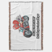 witty relationship quote gift heart riding bike スローブランケット (正面縦)