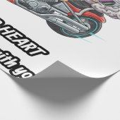 witty relationship quote gift heart riding bike ラッピングペーパー (角)