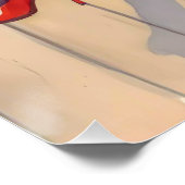 Witty Retro Pin-Up Girl - "Men at Work" ポスター (コーナー)