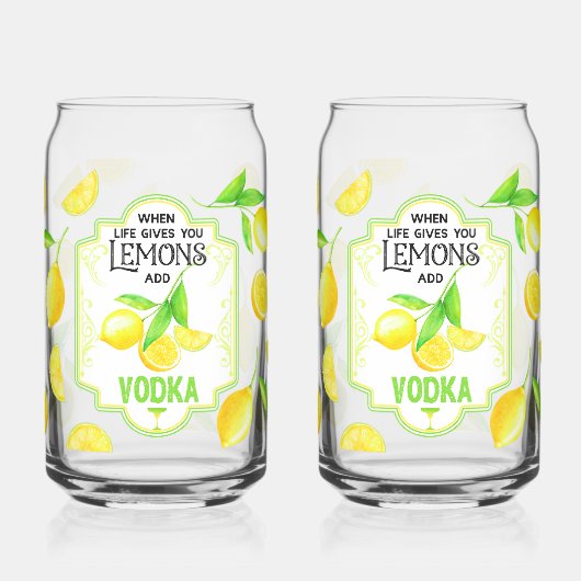 Witty 'When Life Gives You Lemons, Add Vodka'  ガラス缶 (左)