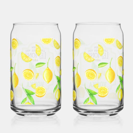 Witty 'When Life Gives You Lemons, Add Vodka' ガラス缶 (右)