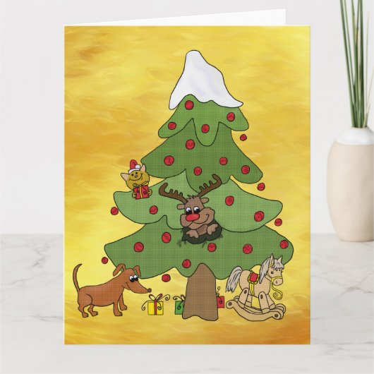 Witziger Weihnachtsbaum  カード (正面)