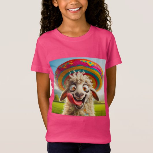 Witziges Schaf mit Sombrero Tシャツ (正面)