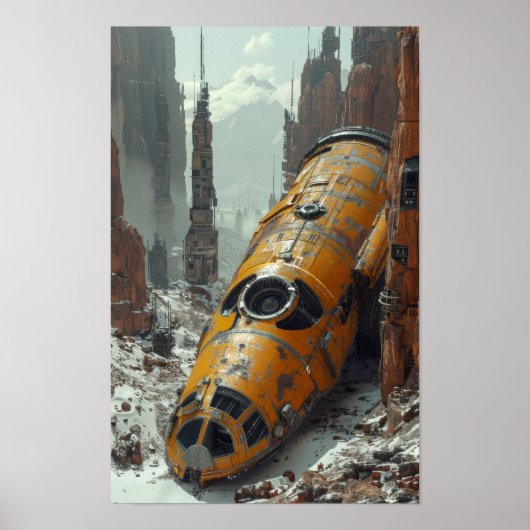 Wix 3Dリアル写真:クラッシュしたエイリアン宇宙Po ポスター (正面)