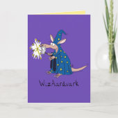 Wizaardvark – ウィザーおもしろいドAardvarkグリーティングカード カード (正面)