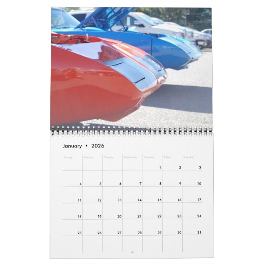 WIZARD撮影によるMoparカレンダーのショット カレンダー (1月 2026)